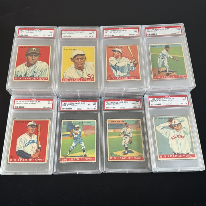 Highly-Graded PSA Graded 1933 World Wide Gum Collection Purchased