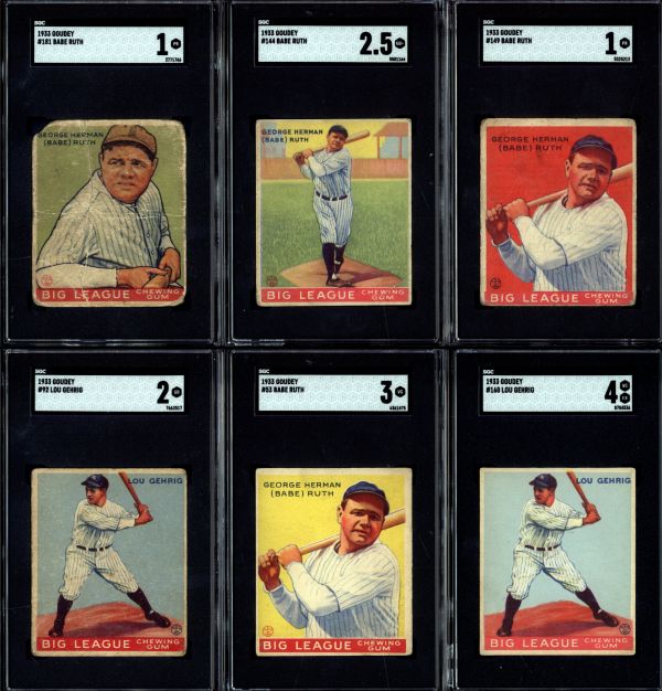 1933 Goudey Baseball Complete Set Break Including Babe Ruth Available