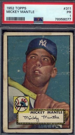 1952 Topps Baseball Set Break With Mickey Mantle Rookie Card Available