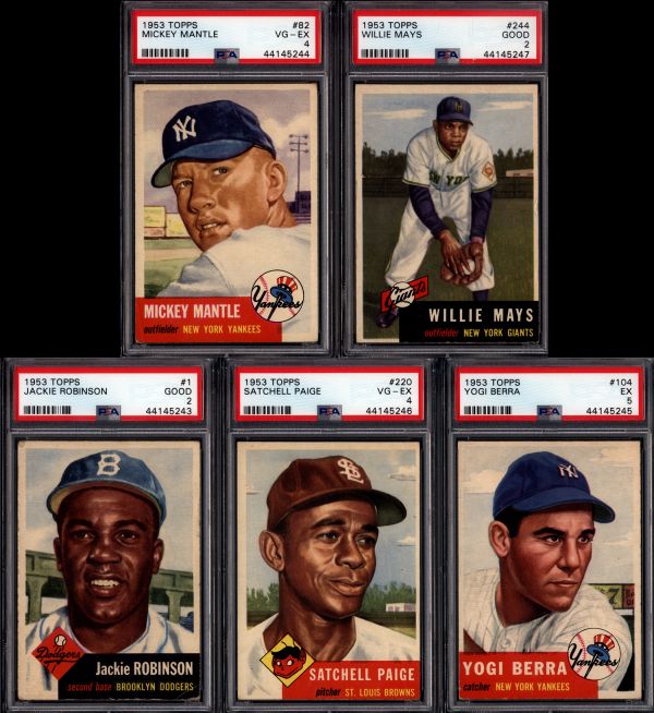1953 Topps Baseball Set Break Including Mickey Mantle is Available