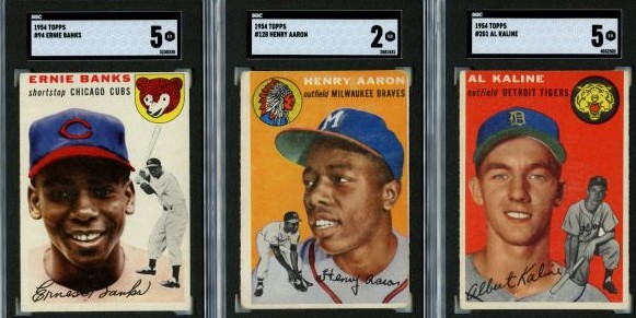 Hank Aaron Rookie Card Highlights 1954 Topps Baseball Set Break