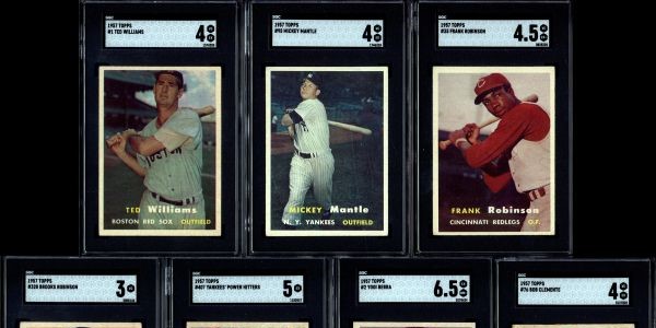 A Complete 1957 Topps Baseball Card Set Break Includes Mickey Mantle
