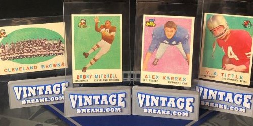 Stars and Hall of Famers Pulled from Pack of 1959 Topps Football Cards