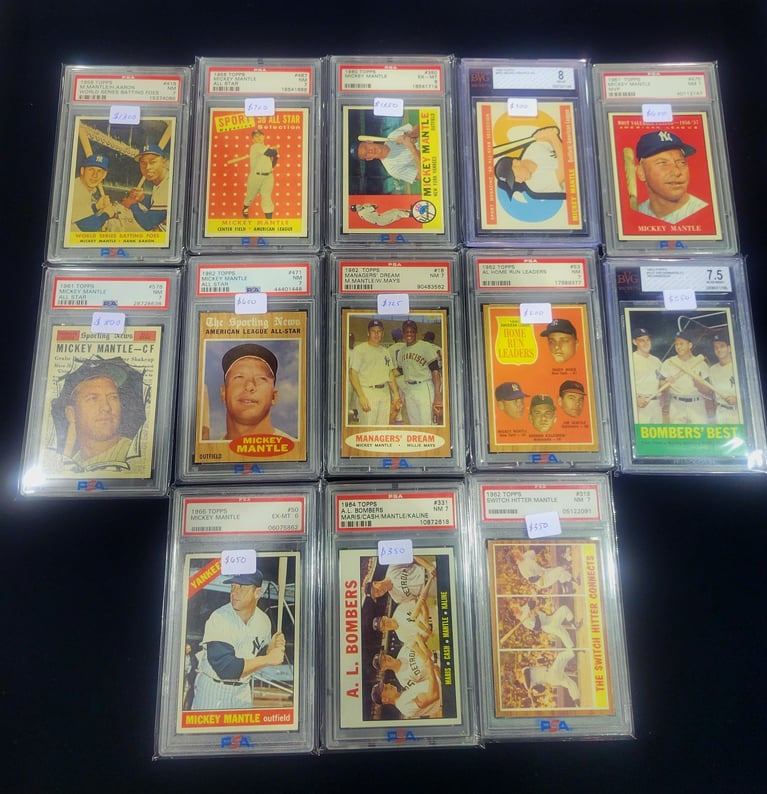 High-Grade Mickey Mantle & Jackie Robinson Cards Purchased at the National