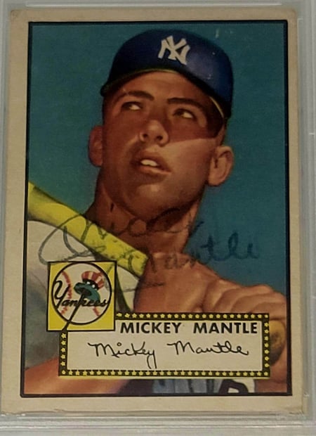 Signed 1952 Topps Mickey Mantle Rookie Card Sold for $422,400.00