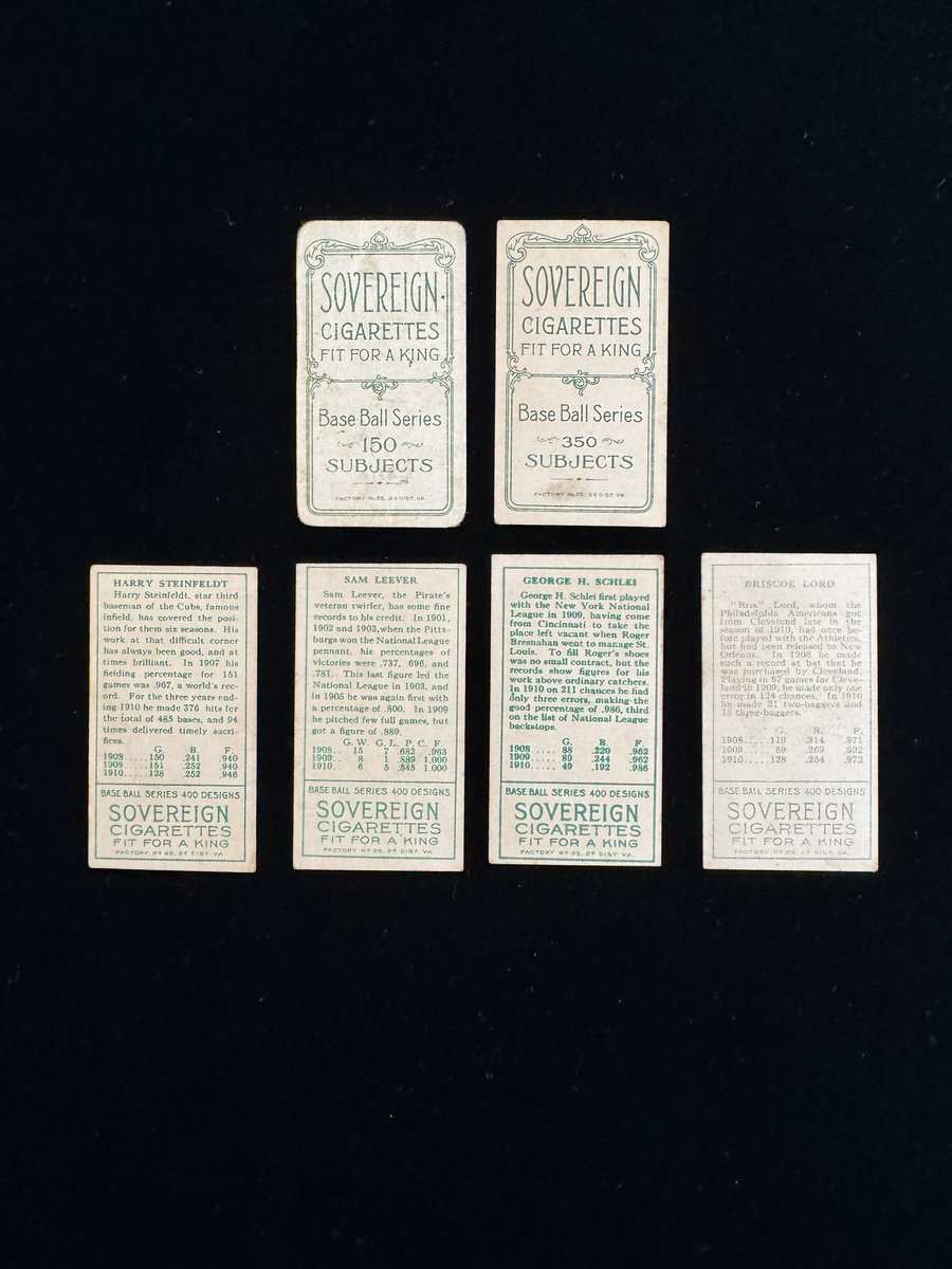 1909-11 T206 Sovereign Back Cards with Cy Young Purchased