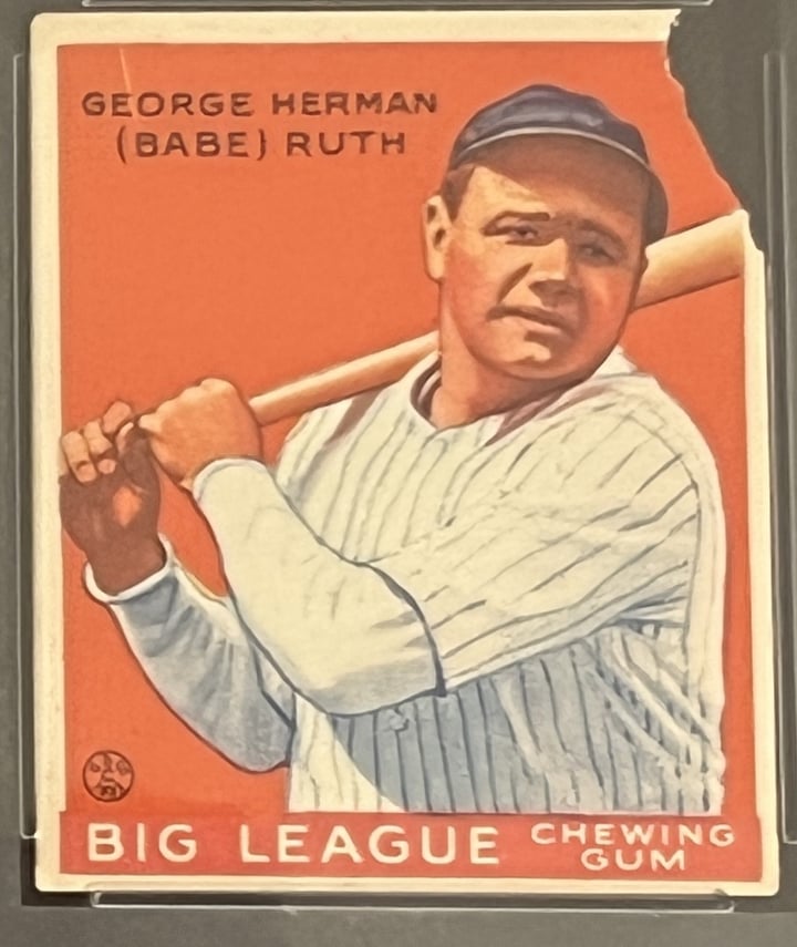 The Once Bitten 1933 Goudey Collection with Babe Ruth and Lou Gehrig