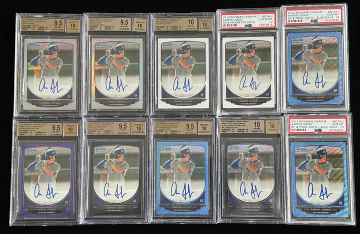 Aaron Judge Rookie Card Collection Including Rare Autographs Purchased
