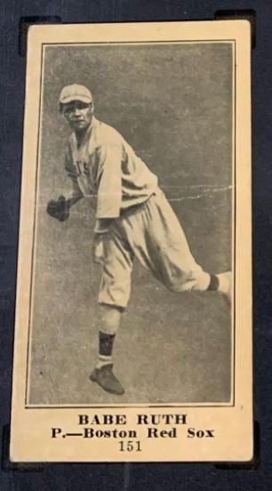 Babe Ruth Rookie Card from 1916 Sells for 2.4 Million Dollars