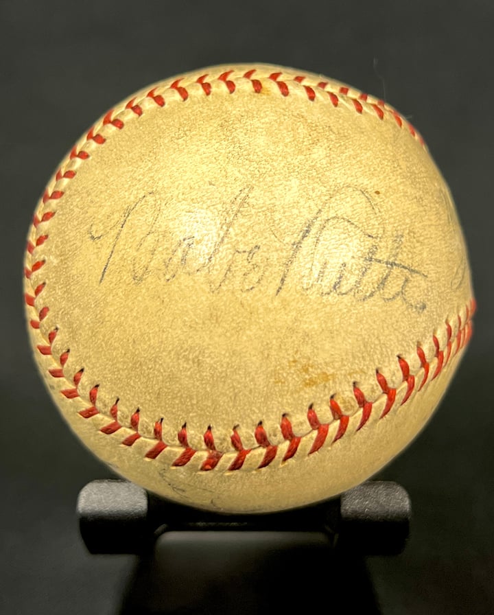 Babe Ruth and Lou Gehrig Signed Baseball Belonged to Yankees Teammate Purchased by Just Collect