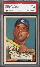 Mickey Mantle #311 PSA 3 Featured in 1952 Topps Set Break at National