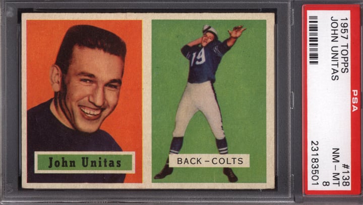 1957 Topps Johnny Unitas Rookie Card