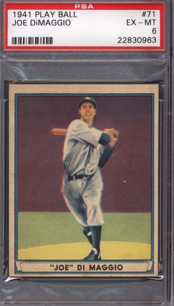 1941 Play Ball Joe DiMaggio Yankees PSA 6