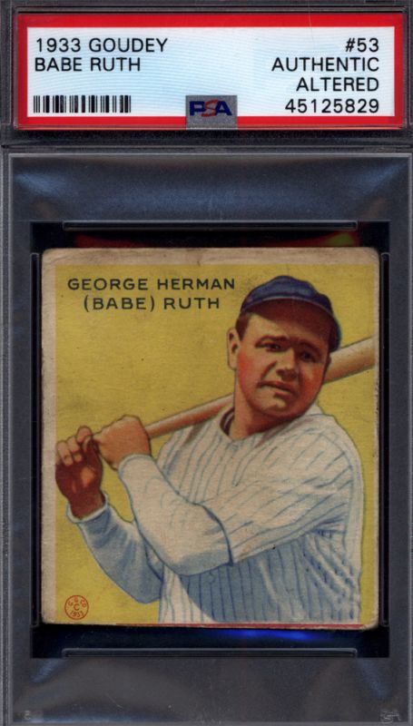 Don't Sell Your Cards Short - Trimmed 1933 Goudey Collection