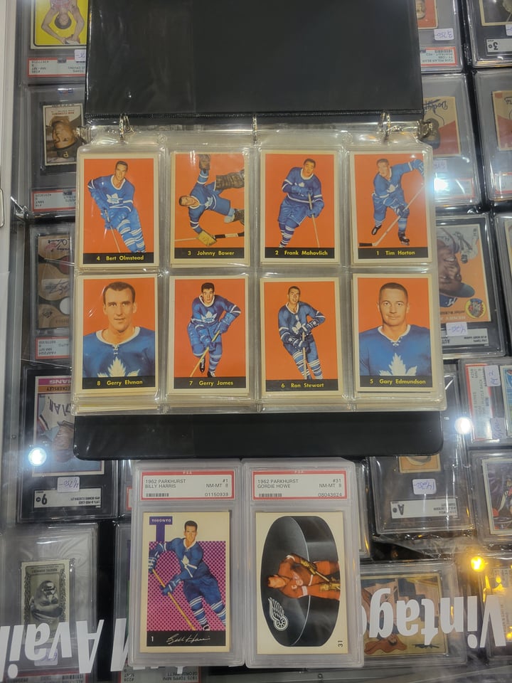 Vintage Parkhurst Hockey Cards Including PSA 8 Gordie Howe Purchased