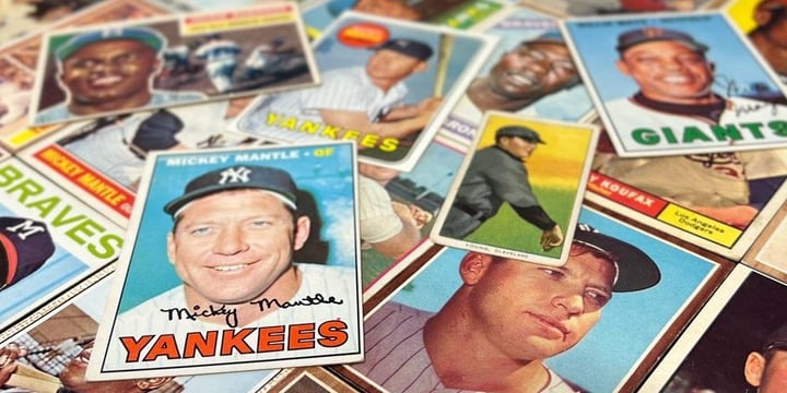 Vintage Mickey Mantle Cards and Other Stars Purchased by Just Collect