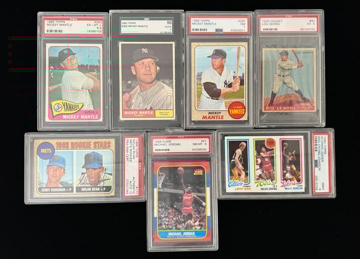 Mantle, Gehrig, Bird-Magic & Jordan Rookies from The Mancini Collection