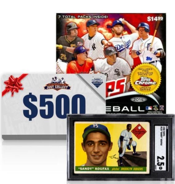 Win a 1955 Topps Sandy Koufax Rookie Card in the Vintage Breaks Event