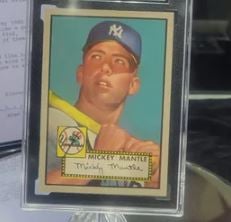 1952 Topps Mickey Mantle Rookie SGC 9 on Display at The National