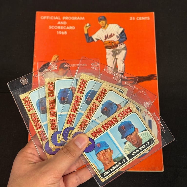 Five 1968 Topps Nolan Ryan Rookie Cards Purchased by Just Collect