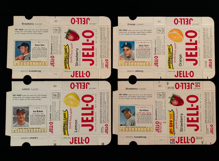 1963 Jell-O Baseball Cards with Hank Aaron Purchased by Just Collect