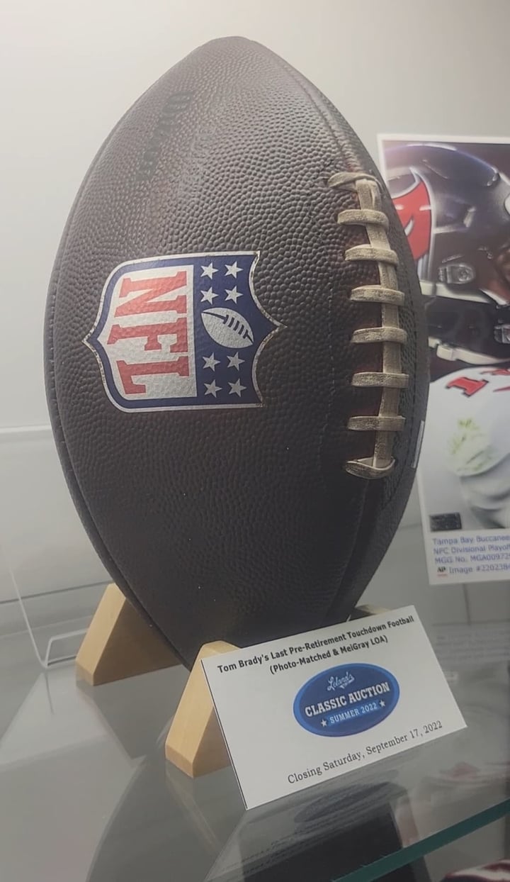 The Last Touchdown Ball Tom Brady Threw Before Unretiring at Auction