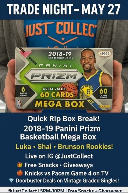 You're Invited to Trade Night with Just Collect May 27th