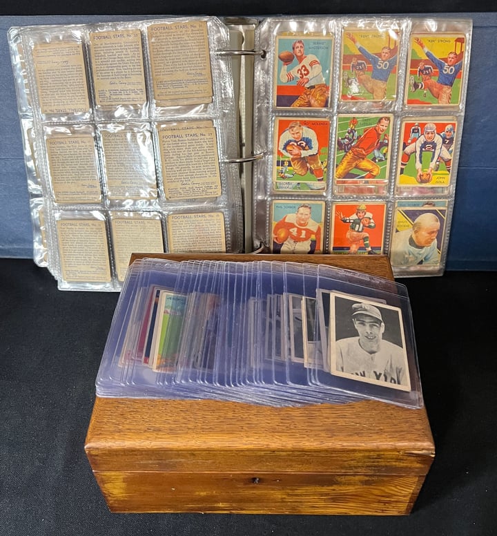 Vintage Cards of Babe Ruth, Ty Cobb & Ted Williams Found in Wooden Box