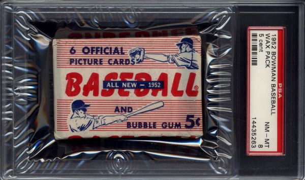 1952 Bowman Baseball Wax Pack Being Opened at The National