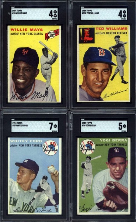 52 Mantle card, Hank Aaron jersey, Ted Williams rookie contract