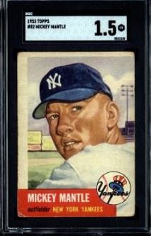 2007 Topps MMR53 1953 Mickey Mantle Reprint GAME USED Jersey Memorabil –  Boxseat