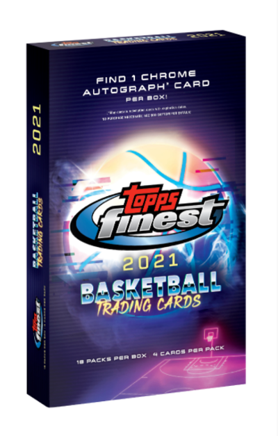 Retail popular price 2021 Topps Finest Basketball (1 AUTO) 18 Packs 4 Cards per Pack